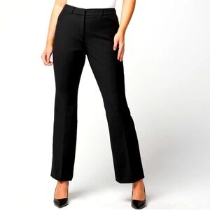 EUC WHBM Classic Legacy Slim Leg Black Satin Pants Sz 4R